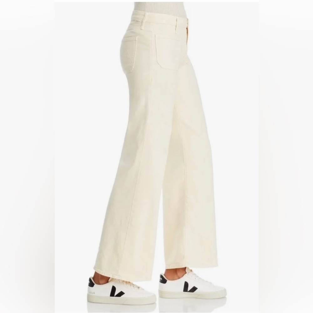 Mother size 25 cream The Patch pocket Wide-Leg Jeans chalk ivory - Picture 8 of 11